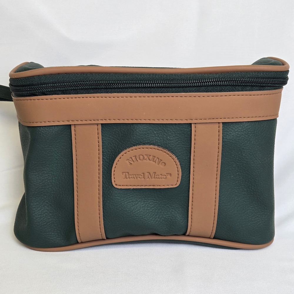 Nioxin Travel Mate Vinyl Hair Care Travel Bag Pouch, Green Brown, 9.5"x6.5"x4"‎